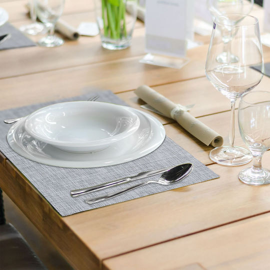 Relaxdays Placemats Plastic Gri 45x30cm 6buc