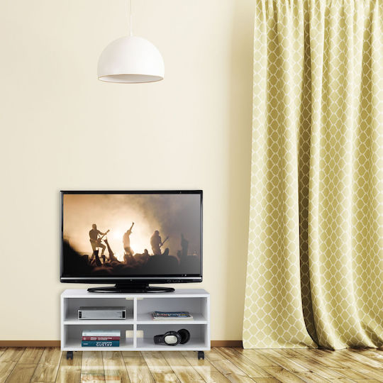 TV-Ständer mit Rädern Weiß M35xT80xH35cm