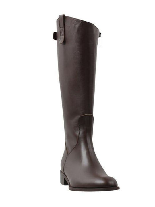 Leder Damenstiefel Braun