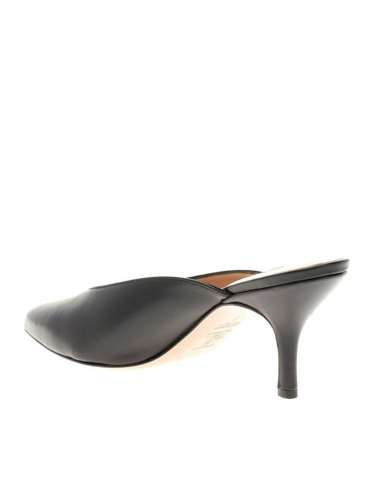 Mules with High Heel in Black Color