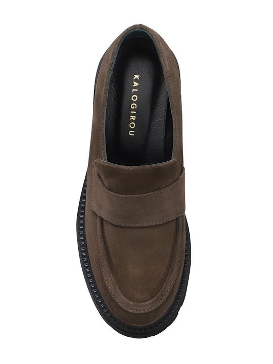 Γυναικεία Loafers σε Καφέ Χρώμα