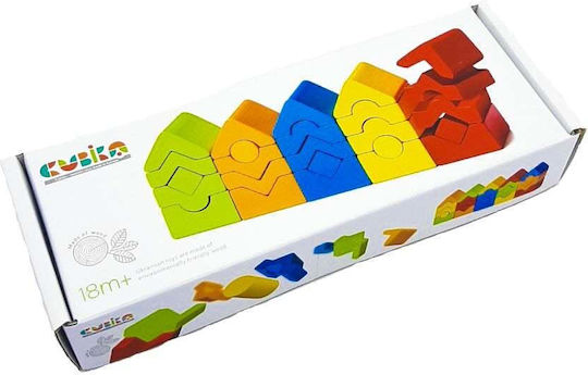 Cubika Παιχνίδι Στοίβαξης Mini Πύργοι από Ξύλο για 12+ Μηνών