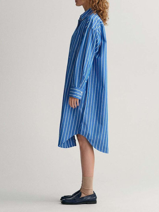 Midi Shirt Dress Blue