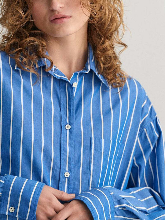 Midi Shirt Dress Blue