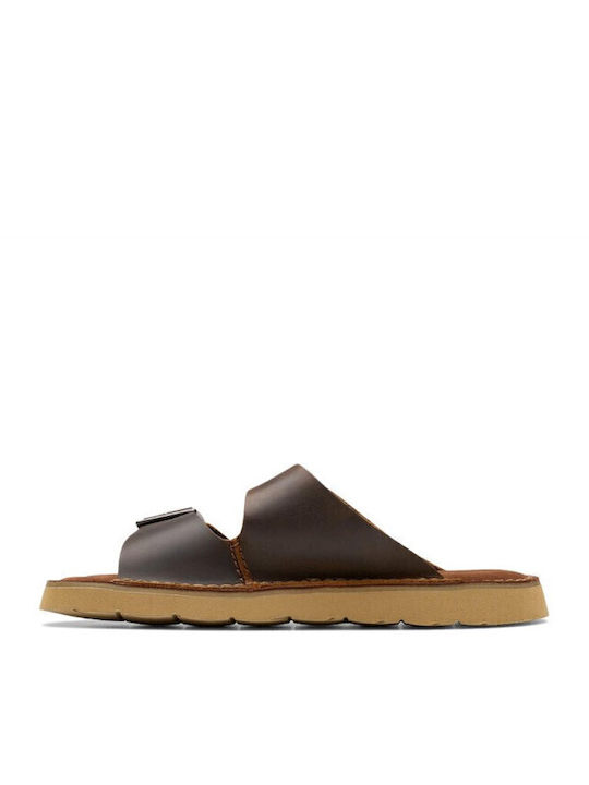 Strap Leder Herrensandalen in Braun Farbe