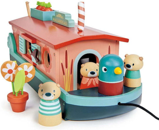 Tender Leaf Toys Pull-Along Toy Steamboat made of Wood for 36++ Months