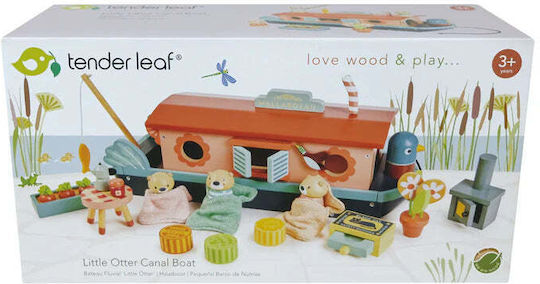 Tender Leaf Toys Pull-Along Toy Steamboat made of Wood for 36++ Months