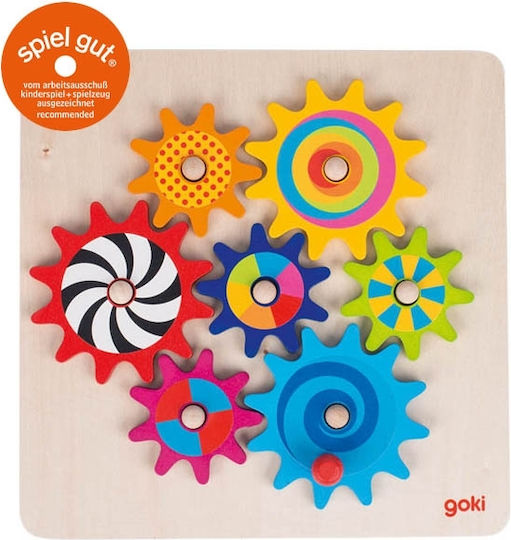 Goki Baby Toy Cogwheel Game made of Wood for 36++ Months