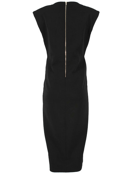 Summer Midi Evening Dress Black