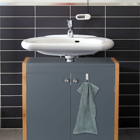 Set 4 cârlige din oțel inoxidabil pentru uși și dulapuri 7 x 2,5 x 5 cm Relaxdays
