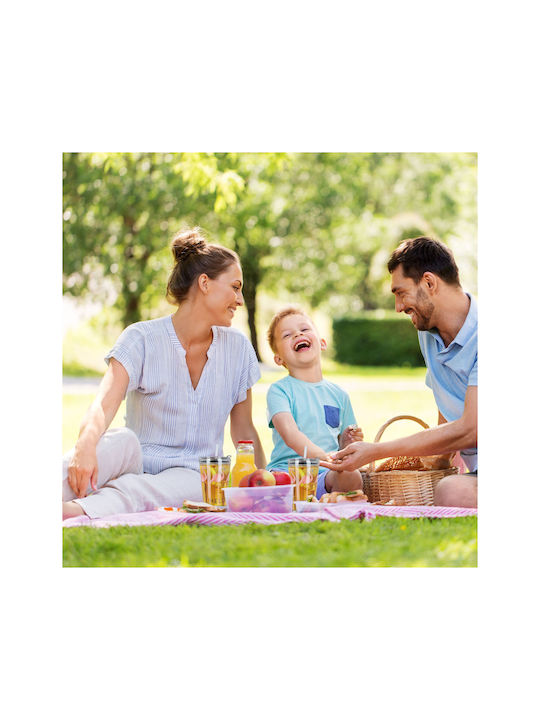 Relaxdays Set de pahare Cocteiluri / pentru apa din Sticlă cu pai 450ml 4buc