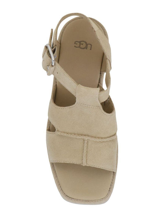 New Heights Platform TStrap Πέδιλα Μπεζ