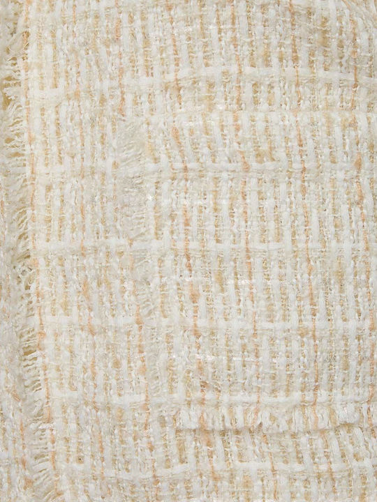 Women's Cardigan with Zipper Ecru