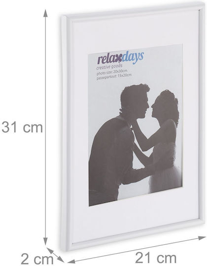Set 2 rame foto 20x30 cm alb Relaxdays