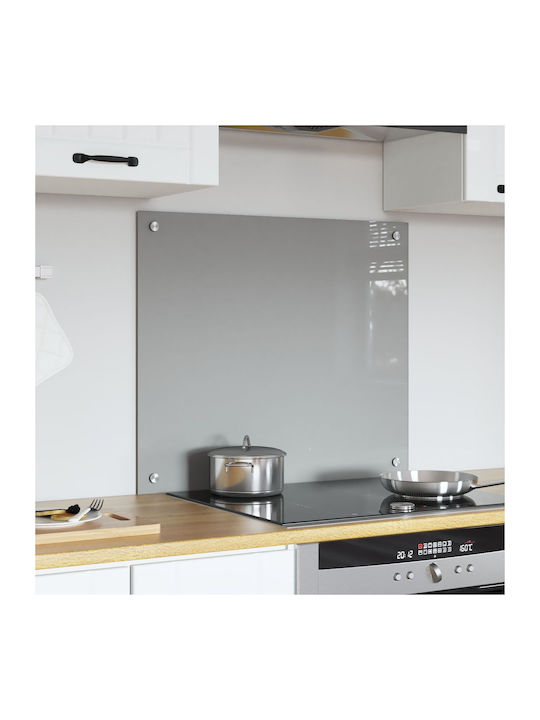 vidaXL Rechteckige Küchenplatte aus Glas Hellgrau 70x60x0,6cm 42001228