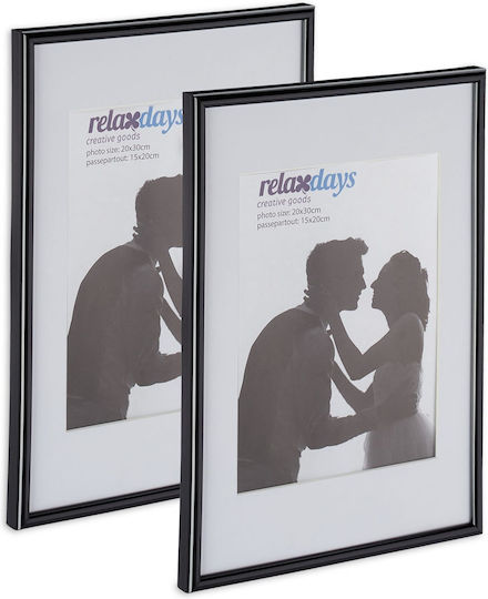 Set 2 Rame Foto 20x30 Cm Negru Relaxdays Set 2 Rame Foto 20x30 Cm Negru Relaxdays