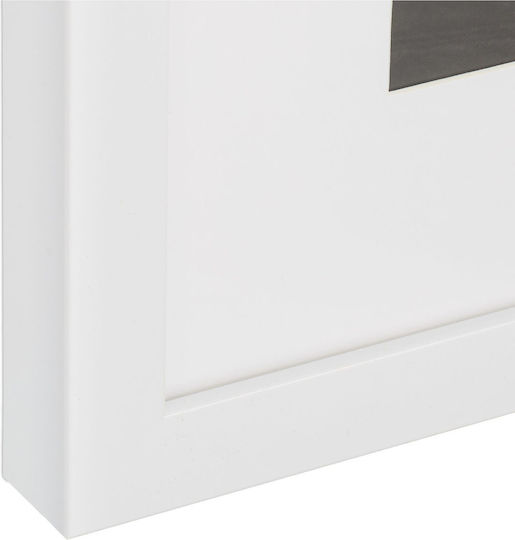 Set 2 Bilderrahmen Wand Tisch 41 x 41 x 2,5 cm Kunststoff Glas Weiß