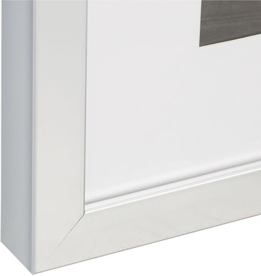Set aus 2 Fotorahmen Wand Tisch 41 x 41 x 2,5 cm Kunststoff Glas Silber