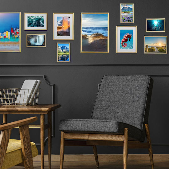 Комплект от 2 черни фоторамки A4 Relaxdays
