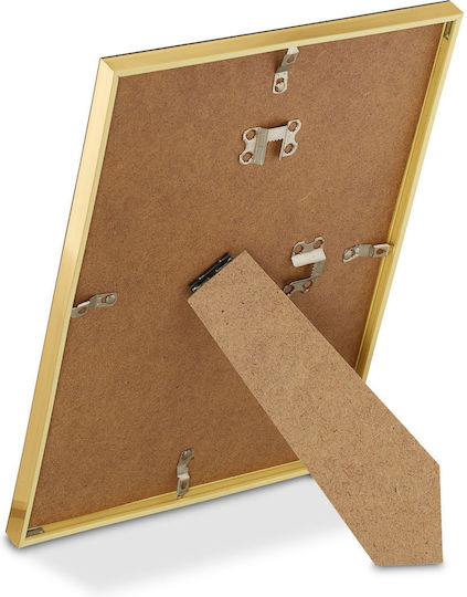 Set 2 A4 Photo Frames Gold Relaxdays