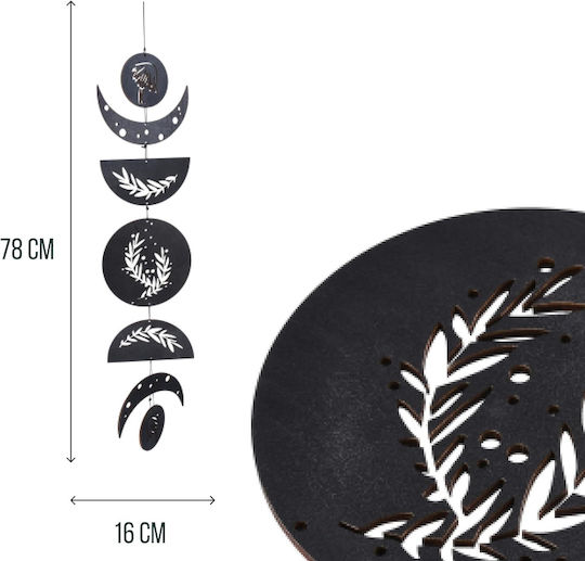 Ghirlandă Decorativă de Perete cu Luni din Lemn Boho Ghirlandă Decorativă de Perete cu Luni din Lemn Boho