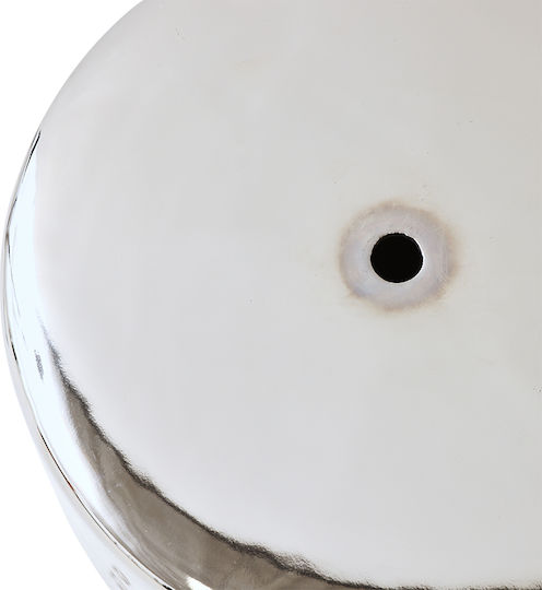 Round Side Table Silver 35x35x45cm