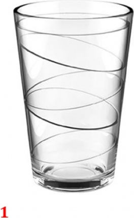 Sidirela Cono Set Glass Water Glasses 300ml 3 Pieces