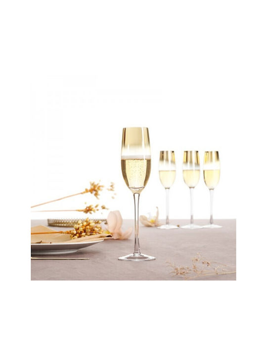 Secret de Gourmet Σετ Ποτήρια Σαμπάνιας από Γυαλί Κολωνάτα 210ml 6τμχ