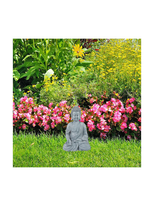 Figurină Decorativă Buddha Simbol Fericire Relaxare 30 X 18 X 11 Cm Gri Relaxdays
