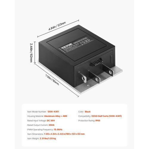 Vevor Κινητήρας DC 36V (QCSDKZQXH120AQ4UEV9)