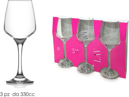ArteLibre Set of Glasses for White and Red Wine made of Glass Stemmed 3pcs