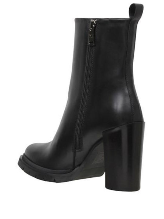 Leather Women's Ankle Boots Black