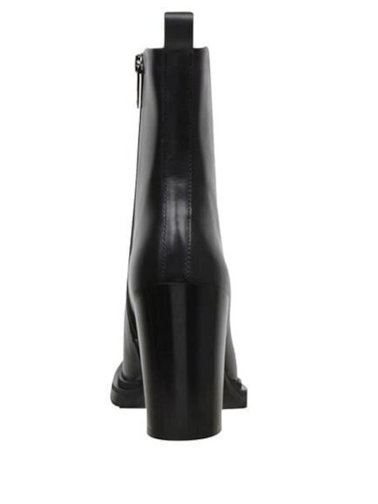 Leather Women's Ankle Boots Black