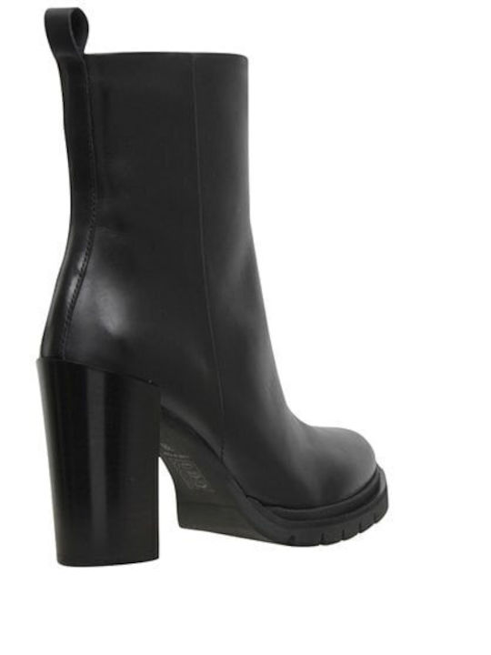 Leather Women's Ankle Boots Black