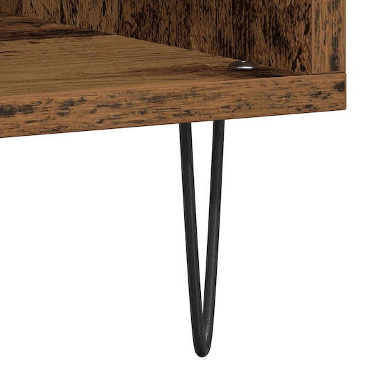 vidaXL Oak Hi-Fi Furniture Black 38x84.5x90cm