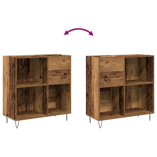 vidaXL Oak Hi-Fi Furniture Black 38x84.5x90cm