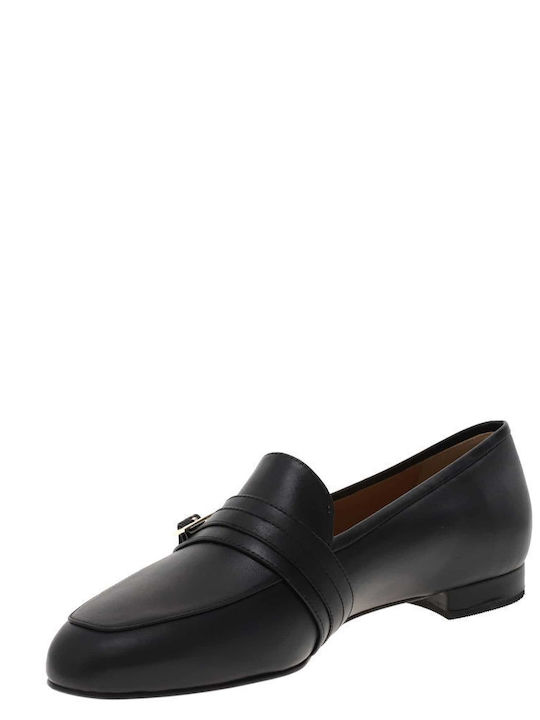 Δερμάτινα Γυναικεία Loafers σε Μαύρο Χρώμα