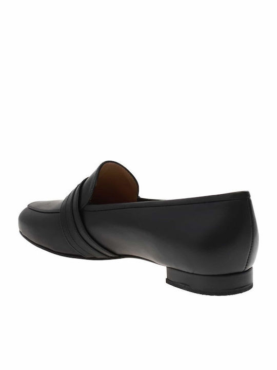 Δερμάτινα Γυναικεία Loafers σε Μαύρο Χρώμα