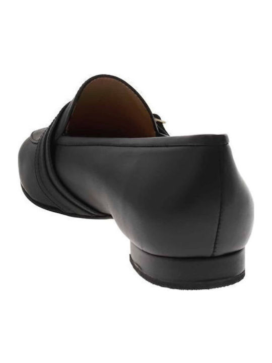 Δερμάτινα Γυναικεία Loafers σε Μαύρο Χρώμα