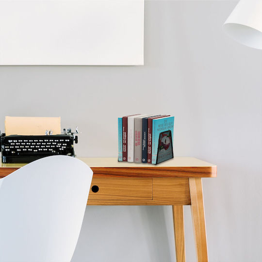 Комплект 2 броя поставки за книги Relaxdays черни 14.5 X 12.5 X 9 см