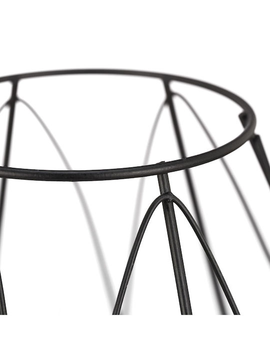 Candle Holder Made of Iron and Glass Black Color Dimensions 14 x 14 cm Relaxdays