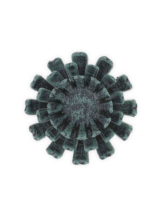 Set 2 suporturi pentru lumânări în formă de floare verde închis negru dimensiuni 6 x 13,5 cm Relaxdays