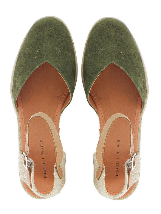 Damenplattformen im Espadrilles-Stil Grün