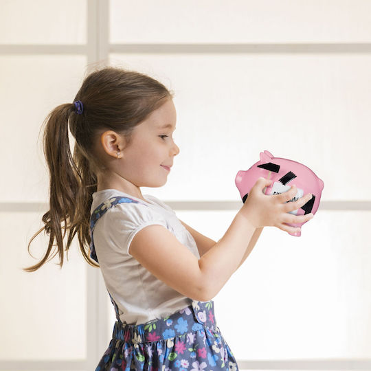 Urgent Piggy Bank Pink Relaxdays