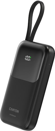 Canyon OnPower 101 10000mAh 22.5W με Θύρα USB-A και Θύρα USB-C Power Delivery Μαύρο