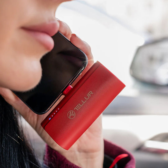 Tellur PD202 Power Bank 5000mAh 18W Power Delivery / Quick Charge 3.0 Κόκκινο