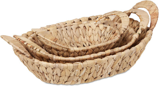 Relaxdays Storage Baskets Wicker Light Brown