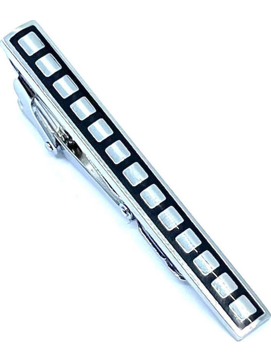 Tie Clip in Silver in Black Colour