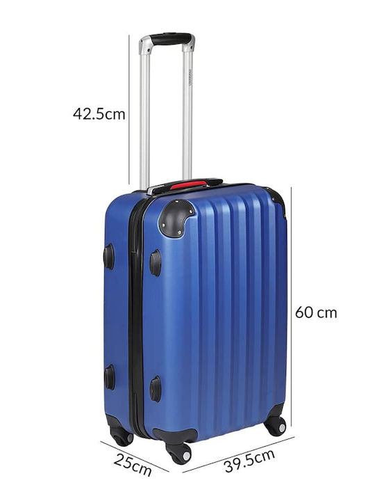 Troller Avion Mediu Monzana Exopack 39.5 X 25 X 60 Cm 4 Roți Rotire 360 Grade Abs Albastru