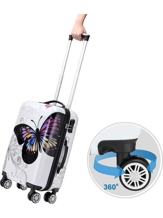 Monzana Troller Mare pentru Avion Fluture 75x49x29 Cm 4 Roți Rotire 360 de Grade Policarbonat Multicolor
